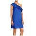 J. Crew Dresses | J. Crew Linen Shift Dress One Shoulder Ruffle Royal Blue Size Xxs | Color: Blue | Size: Xxs