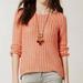 Anthropologie Sweaters | Anthropologie Knitted & Knotted Creamsicle Orange Sunstitch Crewneck Sweater | Color: Orange | Size: S