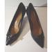 Coach Shoes | Coach Navy Blue Stiletto Leather Pumps Sz 8.5 Us Two Tiny Flaws On Rt Heel Pics | Color: Blue | Size: 8.5