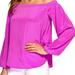 Lilly Pulitzer Tops | Lilly Pulitzer Purple Silk Off The Shoulder Top | Color: Pink/Purple | Size: S