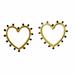 Urban Outfitters Jewelry | Gold Open Hearted Statement Earrings Jewelry New | Color: Black/Gold | Size: Os