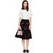 Kate Spade Skirts | Kate Spade Skirt The Rules Black Pink Floral Ruffle A-Line Skirt Women's 2 | Color: Black/Pink | Size: 2