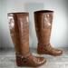 Coach Shoes | Coach Marlena Buckle Women’s Brown Leather Tall Riding Harness Boots Size 6.5 | Color: Brown | Size: 6.5