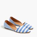 J. Crew Shoes | J. Crew Factory | Blue Striped Zoe D’orsay Flat | Size 9 | Color: Blue/White | Size: 9