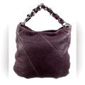 Michael Kors Bags | Euc Michael Kors Boho Chain & Leather Linked Strapped Soft Wine Pebbled Leather | Color: Purple/Silver | Size: Os