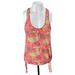 Free People Tops | Free People Floral Side-Tie Tank Top Sz Small | Color: Red | Size: S