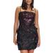 Anthropologie Dresses | Helsi Hilma Floral Appliqu Sequin Minidress In Black/Burgundy. Size Large, | Color: Black/Red | Size: L