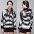 Lululemon Athletica Jackets & Coats | Lululemon Movement Jacket In Apex Stripe Size 2 | Color: Black/Cream | Size: 2