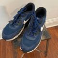 Nike Shoes | Nike Air Max 90 Mesh Navy Blue Unisex Sneakers | Color: Blue | Size: 7bb