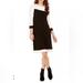 Nine West Dresses | A-Line Sweater Dress Size L | Color: Black/Cream | Size: L