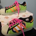 Adidas Shoes | Adidas Superstar The Simpsons Squishee Sneakers, Size 5 (Men's Size 4) | Color: Green/Orange | Size: 5