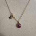 Louis Vuitton Jewelry | Authentic Louis Vuitton Purple Charm On Unbranded Necklace | Color: Gold/Purple | Size: Os