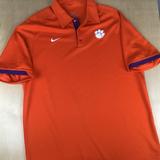 Nike Shirts | Clemson Tigers Nike Dri-Fit Mens Polo Shirt Ncaa Football | Color: Orange | Size: L