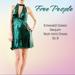 Free People Dresses | Emerald Green Free People Film Noir Sequined Halter Mini Dress Sz 8 | Color: Green | Size: 8