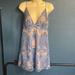 Free People Dresses | Free People Mwt Nude With Blue Sequined Appliqu Night Shimmer Mini Dress, Sz 6 | Color: Blue/Tan | Size: 6