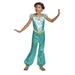 Disney Costumes | Girls Disney’s Aladdin Princess Jasmine Halloween Costume Outfit Satin Jumpsuit | Color: Gold/Green | Size: Osg