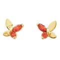 Kate Spade Jewelry | Kate Spade Social Butterfly Red Stud Earrings | Color: Gold/Red | Size: Os