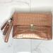 Coach Bags | Coach Legacy Liquid Rose Gold Croc Embossed Leather Lock Clutch Bag Purse | Color: Gold | Size: Os