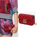 Gucci Bags | Gucci Limited Edition Gg Marmont Logo Quilted Red Gg Canvas Super Mini Chain Bag | Color: Blue/Red | Size: Os