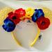 Disney Accessories | Disney Parks Minnie Ears Yellow Floral Nwt | Color: Yellow | Size: Os