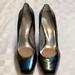 Jessica Simpson Shoes | Jessica Simpson, Heron, Multi-Color Patent 4.5” Heels, Square Toe, Size 7.5 B | Color: Blue/Green | Size: 7.5