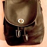 Coach Bags | Coach 9960 Drawstring Turnlock Mini Black Leather Backpack Top Handle Adjustable | Color: Black | Size: Os
