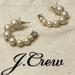 J. Crew Jewelry | J. Crew Graduated Pearl And Crystal Hoop Earrings | Color: Cream/Gold | Size: Os