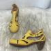 Anthropologie Shoes | Anthropologie Sachelle Mustard Yellow Leather Heels Sz 38/Us 8 | Color: Yellow | Size: 8