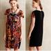 Anthropologie Dresses | Anthropologie Maeve Pintura Floral Silk Shift Dress Size Small | Color: Black/Brown | Size: S