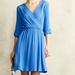 Anthropologie Dresses | Anthropologie Maeve Lene Faux Wrap Dress Medium | Color: Blue | Size: M