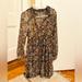 Zara Dresses | Bucolic Wavy Midi Dress, Ideal For The Spring / Autumn Season. | Color: Blue/Brown | Size: S