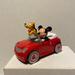 Disney Toys | Decopac Disney's Mickey Mouse And Pluto In Rolling Red Car Cake Topper, 53 | Color: Red | Size: Osb