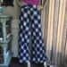 Free People Pants & Jumpsuits | Euc Free People Lightweight Blue White Plaid Wide Leg Pants 6 | Color: Blue/White | Size: 6