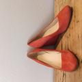 J. Crew Shoes | J. Crew Made In Italy Martina Red Suede Wedges Women's Size 9 | Color: Red | Size: 9