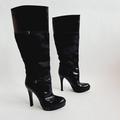 Gucci Shoes | Gucci Black Leather Platform Knee High Heeled Boots Size 36.5 / Us 6 | Color: Black | Size: 36.5