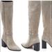Free People Shoes | Free People Riley Whipstitch Tall Boot Grey Suede | Color: Gray | Size: 37eu
