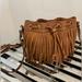 Rebecca Minkoff Bags | Hippie Chic Rebecca Minkoff Fringe Lexi Bucket Almond Handbag | Color: Brown | Size: Os