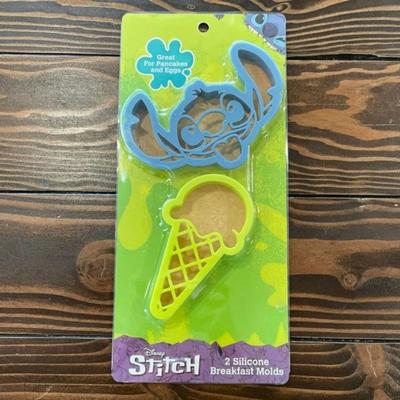 Disney Kitchen | 2pk Disney Stitch Silicone Breakfast Molds Set Nwt | Color: Blue/Green | Size: Os