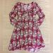 American Eagle Outfitters Dresses | American Eagle Long Sleeve Floral Deep Cut High Low Dress Xs | Color: Pink | Size: Xs