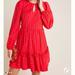 Anthropologie Dresses | Anthropologie Ro&De Pippa Tunic Mini Dress. Maybe Worn Once . Retail 148 | Color: Red | Size: Xs