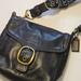 Coach Bags | Authentic Coach Black Leather Shoulder Purse Handbag | Color: Black/Gold | Size: Os