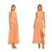 Free People Skirts | Free People Frances 2 Piece Set Strappy Crop Top Maxi Skirt Size Medium | Color: Orange | Size: M