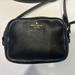 Kate Spade Bags | Kate Spade Small Satchel Purse Black Leather Adjustable Crossbody | Color: Black/Gold | Size: Os