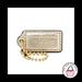 Coach Accessories | 2" Medium Coach Light Gold Leather Brass Key Fob Bag Charm Keychain Hang Tag | Color: Gold | Size: Os