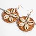 Anthropologie Jewelry | Anthropologie Hawaiian Cowrie Shell Woven Rattan Long Bohemian Earrings | Color: Cream/Tan | Size: Os
