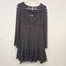 Free People Dresses | Free People Dress Womens Extra Small Boho Black Lace Ruffle | Color: Black | Size: Xs