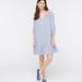 J. Crew Dresses | J. Crew Embroidered Peasant Popover Dress With Ruffle Hem, Size Medium | Color: Blue/White | Size: M