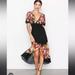 Free People Dresses | Free People Floral Button-Down Midi Tea Dress | Color: Black/Red | Size: M