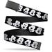 Disney Accessories | Disney Unisex Black/White Mickey Mouse Expressions Nylon Belt | Color: Black/White | Size: Large