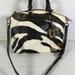 Dooney & Bourke Bags | Dooney & Bourke Designer Satchel Handbag Black White Zebra Crossbody Purse | Color: Black/White | Size: Os